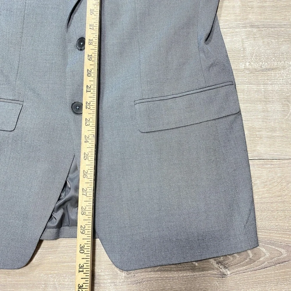 Banana Republic Jacket Mens 40R Gray Slim Fit Sharkskin Blazer Sport‎ Coat Suit